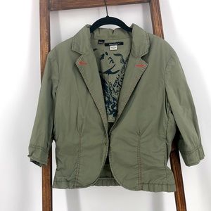Guess Army Green Stretch Jacket Sz L